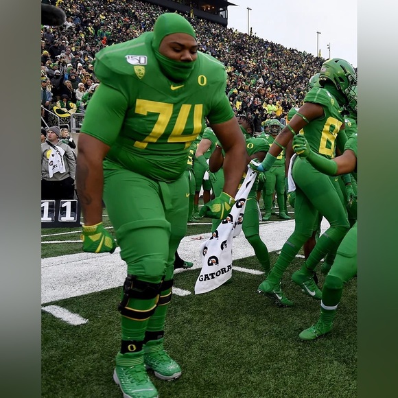 Nike Force Savage Pro 2 Mid Shark Oregon Ducks Sample PE Cleats Sz 13 CI9904-301 - Picture 9 of 9